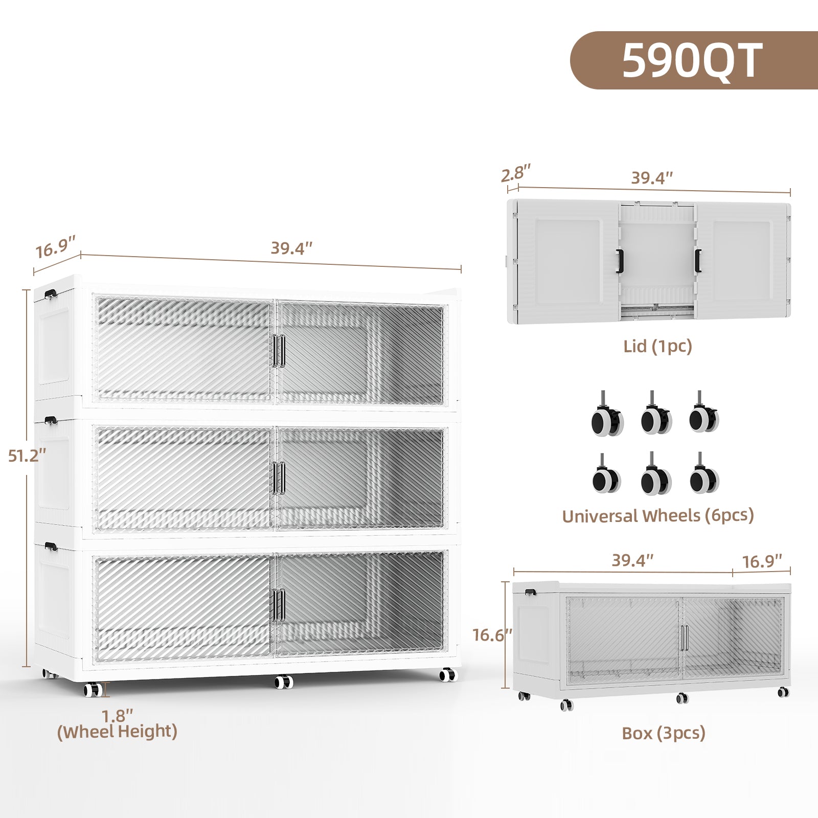 SAILUN Large Stackable Storage Bins with Doors for Blanket, Pillow, Clothing, Space-Saving Tower
