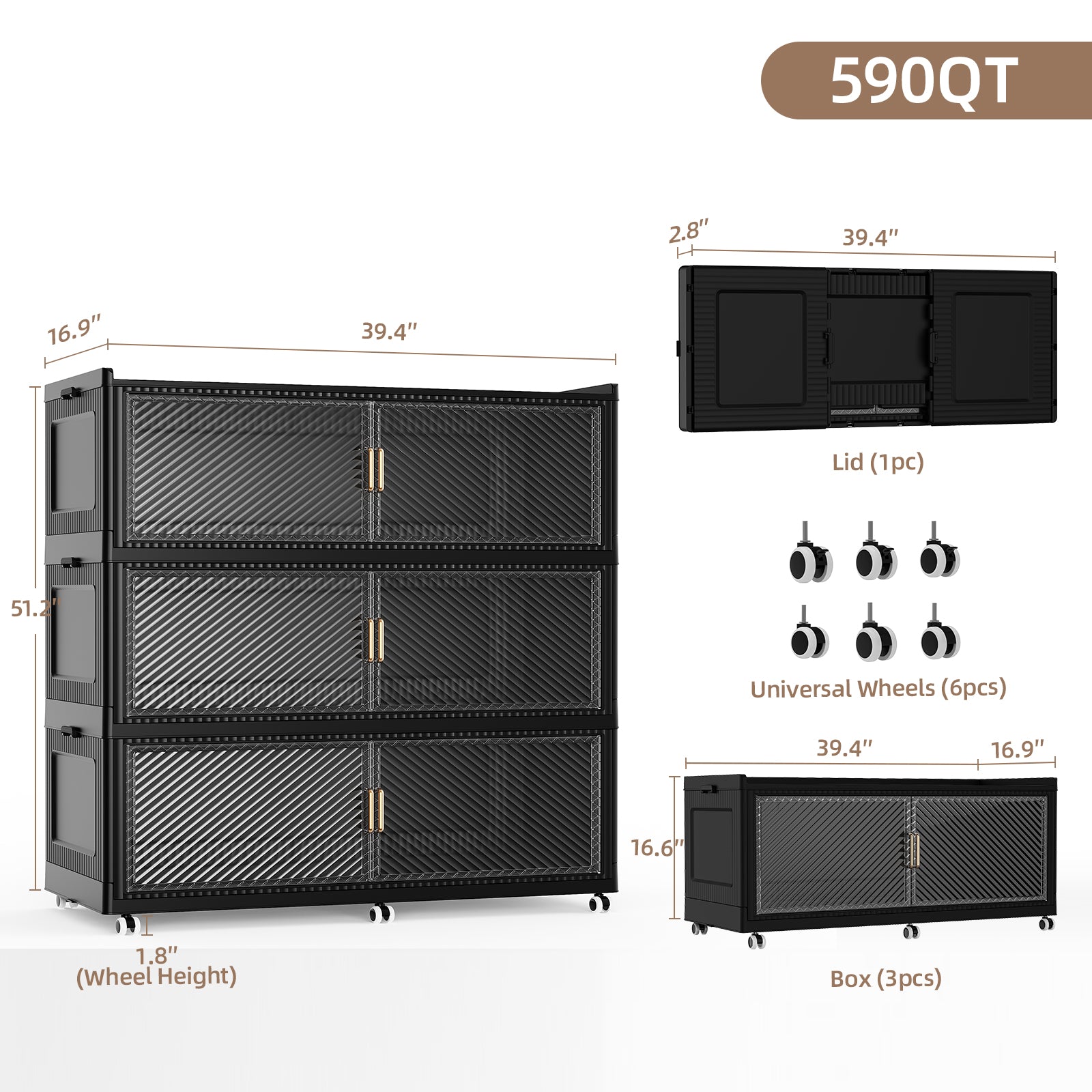 SAILUN Large Stackable Storage Bins with Doors for Blanket, Pillow, Clothing, Space-Saving Tower