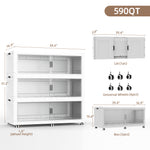 SAILUN Large Stackable Storage Bins with Doors for Blanket, Pillow, Clothing, Space-Saving Tower
