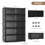 SAILUN Large Stackable Storage Bins with Doors for Blanket, Pillow, Clothing, Space-Saving Tower