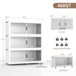SAILUN Large Stackable Storage Bins with Doors for Blanket, Pillow, Clothing, Space-Saving Tower