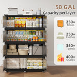 SAILUN Large Stackable Storage Bins with Doors for Blanket, Pillow, Clothing, Space-Saving Tower