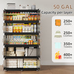 SAILUN Large Stackable Storage Bins with Doors for Blanket, Pillow, Clothing, Space-Saving Tower